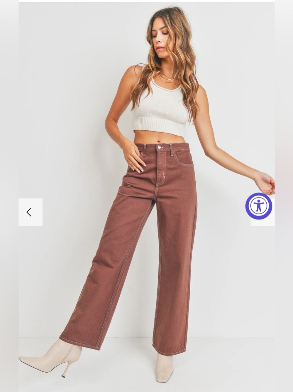 Just Black Denim - The Retro Straight Jean in Walnut